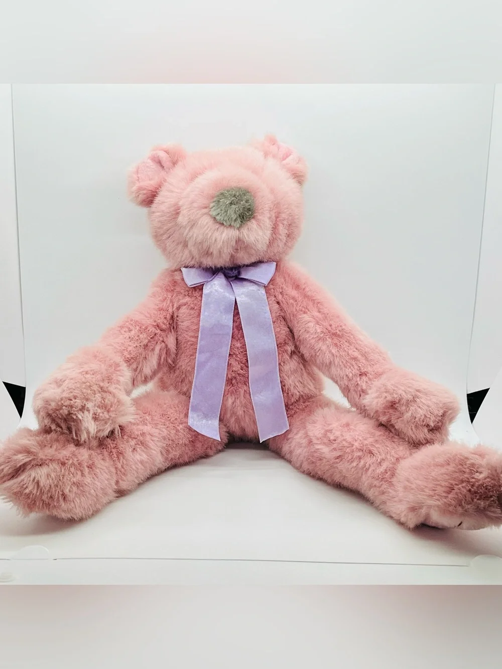 Vintage Mary Meyer 1995 Teddy Bear Funny Bones Pink Poseable Jointed Plush 18